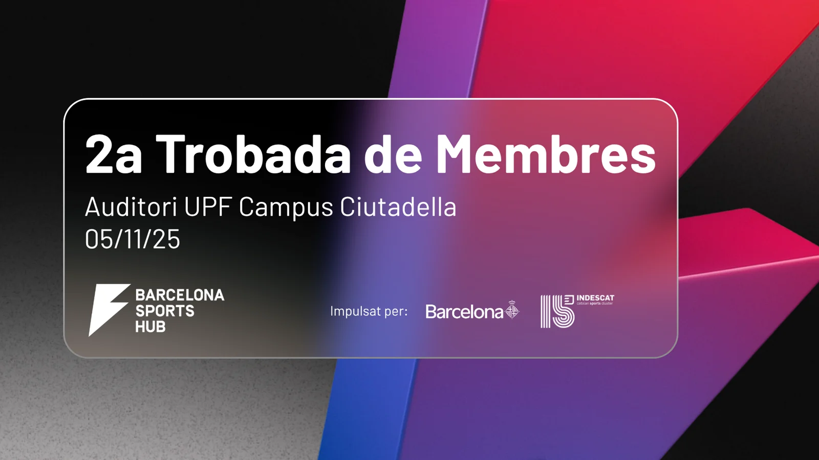 Disseny de la presentació de la 2a Trobada de Membres del Barcelona Sports Hub