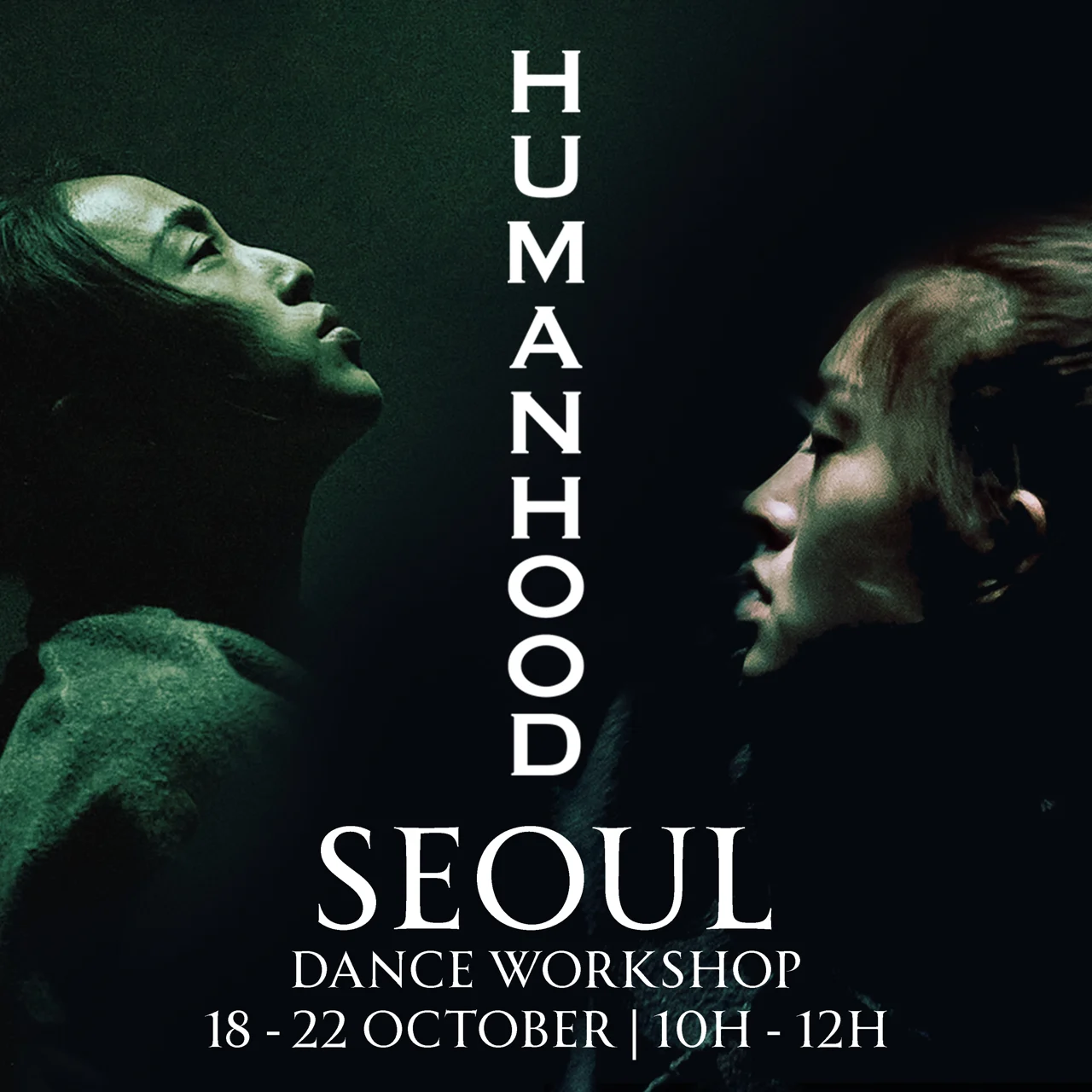 Cartell de HUMANHOOD Seoul Dance Workshop: del 18 al 22 d’octubre, de 10 a 12 h